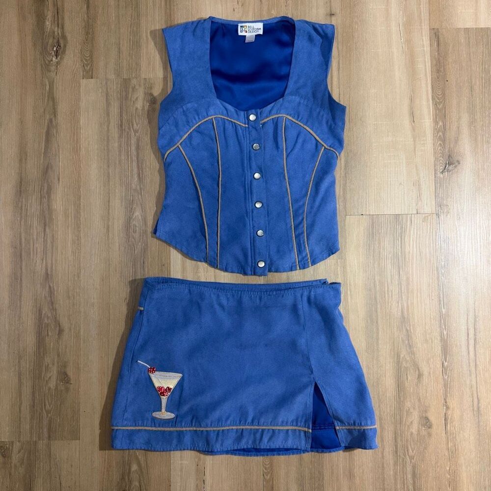 Vintage Y2K Las Vegas Retro Cocktail Waitress Uniform Halloween Costume Sz 2